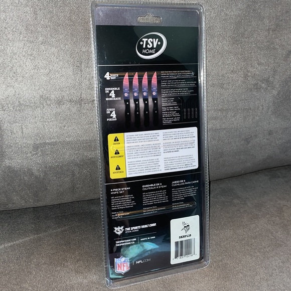 NWT.  NFL Minnesota Vikings 4 piece steak knife set. - Picture 2 of 4